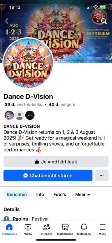 Dance d Vision Zottegem op 1-2-3 augustus 2025 Combi ticket  beschikbaar voor biedingen