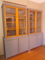 Paire de meuble vitrine d'école ancienne, Maison & Meubles, Armoires | Vitrines, Comme neuf, Enlèvement ou Envoi