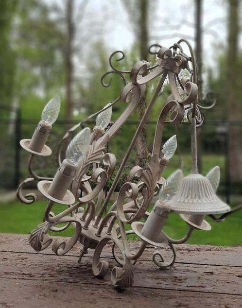 Smeedijzeren kroonluchters (2 stuks), Huis en Inrichting, Lampen | Kroonluchters, Zo goed als nieuw, Ophalen