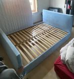 Stevig bed 1m60 op 2m, Huis en Inrichting, Slaapkamer | Bedden, Ophalen, Blauw, Romantisch, Tweepersoons