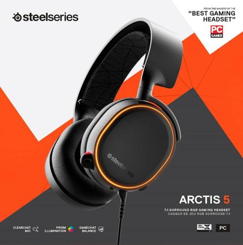 SteelSeries Arctis 5 RGB Gaming Headset, Informatique & Logiciels, Casques micro, Comme neuf, Over-ear, Filaire, Casque gamer