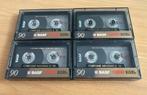 4 cassettes van Basf Chrome Maxima LL 90, Cd's en Dvd's, Cassettebandjes, Ophalen of Verzenden, Zo goed als nieuw