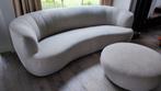 Zetel met poef, Huis en Inrichting, Zetels | Zetels, Ophalen, 250 tot 300 cm, Landelijk modern, 100 tot 125 cm