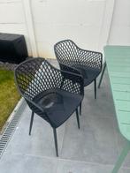 Zwarte tuinstoelen in hard plastiek, Enlèvement, Comme neuf