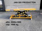 HEFTAFEL AFMETINGEN 2000 x 1000 , CAP 1000 KG : 1900 € , op, Doe-het-zelf en Bouw, Ophalen, Nieuw