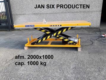 HEFTAFEL AFMETINGEN 2000 x 1000 , CAP 1000 KG : 1900 € , op  beschikbaar voor biedingen