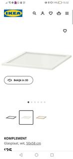 Ikea Komplement glasplaat 100x58 cm wit voor Pax, Ophalen of Verzenden, Zo goed als nieuw