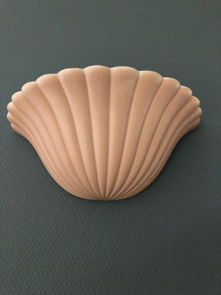 4 appliques murales en céramique | Coquillage | Shell wall l, Maison & Meubles, Lampes | Appliques, Comme neuf, Autres matériaux