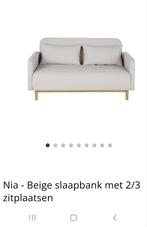 Beige slaapbank met 2-3 zitplaatsen, Huis en Inrichting, Slaapkamer | Slaapbanken, Ophalen of Verzenden, Zo goed als nieuw