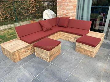 Steigerhout Lounge Hoekbank Loungeset beschikbaar voor biedingen