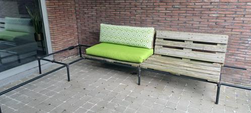 Pallet zetel, Jardin & Terrasse, Bancs de jardin, Comme neuf, Métal, Enlèvement