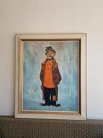 Schilderij Clown, Antiek en Kunst, Kunst | Schilderijen | Klassiek, Ophalen