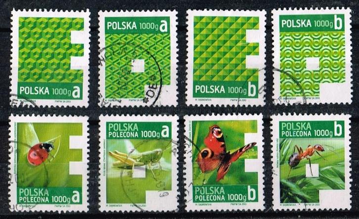 Postzegels uit Polen - K 5172 - Insecten en geometrie, Postzegels en Munten, Postzegels | Europa | Overig, Gestempeld, Polen, Verzenden