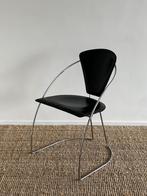 Vintage design Italiaanse Arrben chroom stoelen, Enlèvement, Comme neuf, Noir