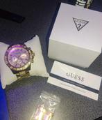 Heren horloge Guess gold, Handtassen en Accessoires, Ophalen of Verzenden, Zo goed als nieuw