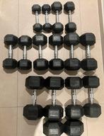 Hex Rubbere Dumbells set (2,5kg  - 20kg), Sport en Fitness, Fitnessmaterialen, Ophalen, Zo goed als nieuw