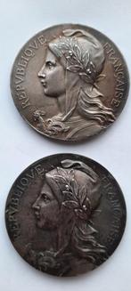 2 Médailles Françaises, Bronze, Enlèvement ou Envoi