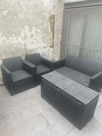 Loungeset 2x1zit en 2zit met opbergkist, Tuin en Terras, Ophalen, Loungeset