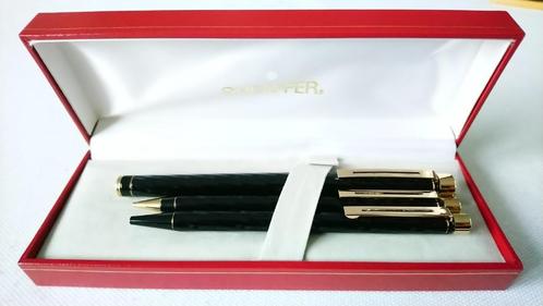 Sheaffer Targa Spiral Balpen+Vulptlood+Vulpen 14K/585 F-Nib, Verzamelen, Pennenverzamelingen, Nieuw, Pennenset, Sheaffer, Met doosje