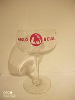 Oud geverfd bierglas Anglo Belge 33cl, Verzamelen, Biermerken, Ophalen of Verzenden, Zo goed als nieuw, Glas of Glazen, Overige merken