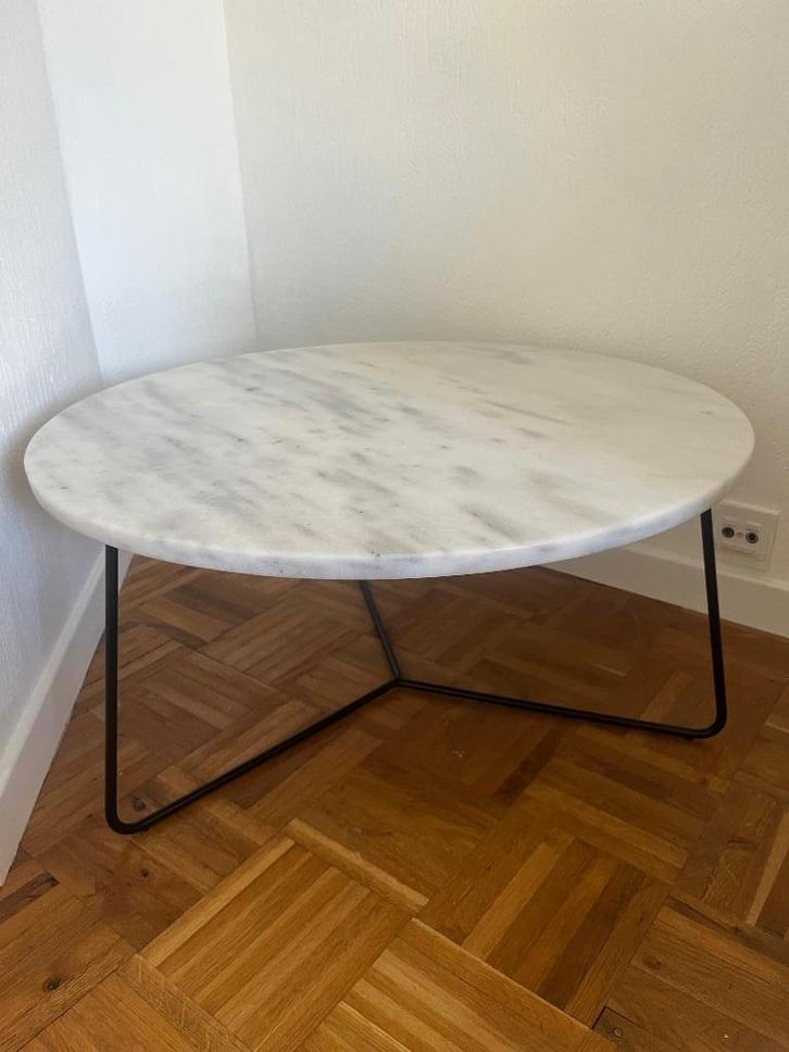 Set marmeren salontafel, Huis en Inrichting, Tafels | Salontafels, Zo goed als nieuw, Minder dan 50 cm, 50 tot 100 cm, 50 tot 100 cm