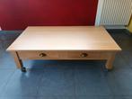 Salontafel massief eik op wieltjes 140x80, Huis en Inrichting, Tafels | Salontafels, Ophalen, Gebruikt, 100 tot 150 cm, Eikenhout
