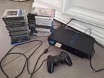 Playstation 2 phat met games, Games en Spelcomputers, Spelcomputers | Sony PlayStation 2, Ophalen, Gebruikt, Met games, Met 3 controllers of meer