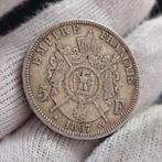 Munt / Frankrijk / Napoleon III / 5 Frank / 1867 A / Zilver, Postzegels en Munten, Ophalen of Verzenden, Frankrijk, Losse munt