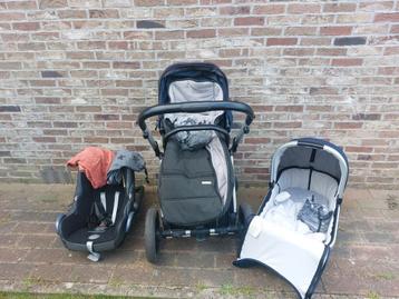 Kinderwagen 3-in-1 Mutsy met maxicosi en accessoires, Enlèvement, Utilisé, Poussette, Mutsy