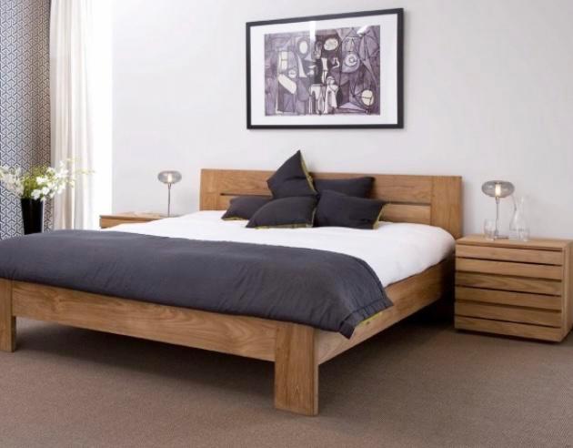 Chambre à coucher en teck massif (4 pièces), Huis en Inrichting, Slaapkamer | Complete slaapkamers, Zo goed als nieuw, Ophalen