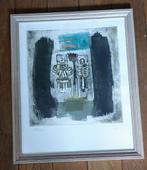 Ets Rene Mels "Les cosmonautes e.a getekend/kader, Antiek en Kunst, Kunst | Etsen en Gravures, Ophalen of Verzenden