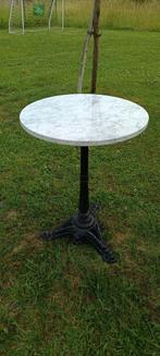 Table de bistrot marbre et fonte, Jardin & Terrasse, Enlèvement ou Envoi, Comme neuf