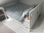 Tweepersoons bed Ikea, Huis en Inrichting, 140 cm, Wit, Zo goed als nieuw, Hout