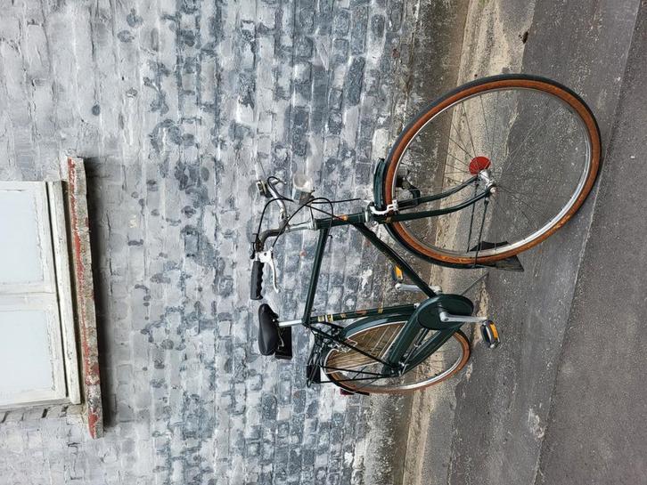 Raleigh Superbe oude fiets, retro, vintage, groen herenfiets, Fietsen en Brommers, Fietsen | Oldtimers, 55 tot 59 cm, Ophalen of Verzenden