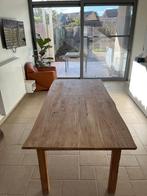 Eiken tafel met 6 stoelen, Huis en Inrichting, Tafels | Salontafels, Ophalen, Gebruikt, 50 tot 100 cm, Rechthoekig