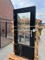 Buitenkans! Nieuwe houten deur en raam in aflak RAL9005, Ophalen, Zo goed als nieuw