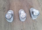 3 opbouwspots Philips in metalique grijs, Ophalen of Verzenden, Zo goed als nieuw, Led