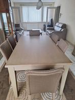 Complete eetkamer en salon, Ophalen, Zo goed als nieuw, Landelijk, 6 tot 8 stoelen