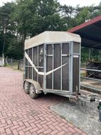 Dubbele paardentrailer, Ophalen, Gebruikt, Hout, 2-paards trailer