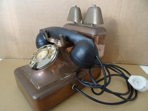 Téléphone Ancien Téléphone Cloche De Téléphone Cuivre 1920, Antiquités & Art, Antiquités | Autres Antiquités, Enlèvement ou Envoi