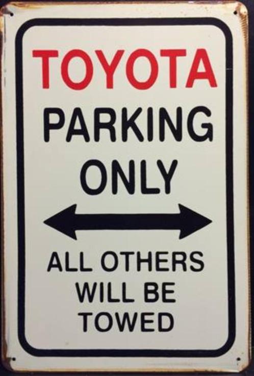 Plaque murale en métal rouillée Toyota Parking Only, Autos : Divers, Tuning & Styling, Enlèvement ou Envoi
