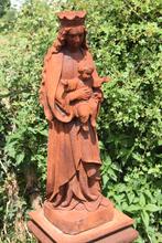 VIERGE A L'ENFANT EN FONTE PATINEE, Enlèvement, Utilisé, Autres matériaux, Autres types