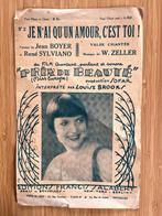 Partituur Louise Brooks 'Je n'ai qu'un amour, c'est toi!', Muziek en Instrumenten, Bladmuziek, Gebruikt, Filmmuziek en Soundtracks
