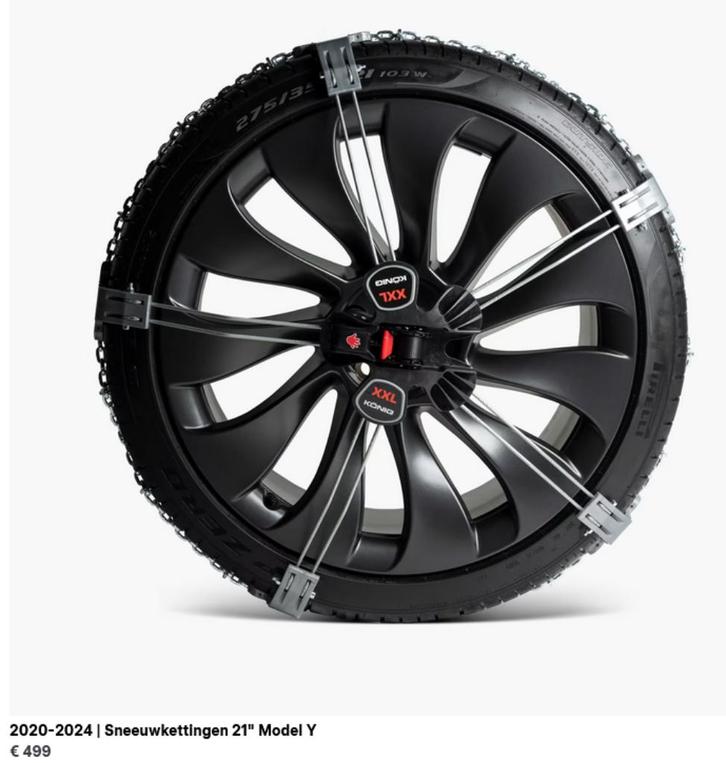 Nieuwe Tesla 21" sneeuwkettingen met factuur op eigen naam, Auto diversen, Sneeuwkettingen, Nieuw, Ophalen of Verzenden