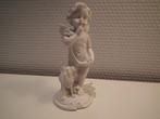 Décoration figurine. Ange & chien. coloris blanc. h 10,5 cm, Comme neuf, Autres types, Envoi