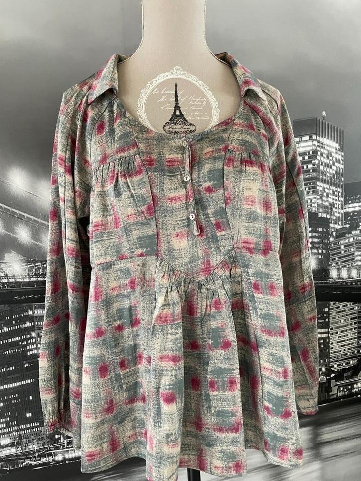 blouse lange mouwen - Cotélac - 38 à 40, Kleding | Dames, Blouses en Tunieken, Zo goed als nieuw, Maat 38/40 (M), Overige kleuren