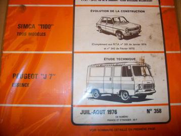 revue technique peugeot J7 essence de 1965-1980
