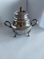 Arabische verzilverde suikerpot, Ophalen of Verzenden, Zilver
