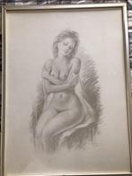 Œuvre unique Giuseppe Tarantino '72 dessinant un nu féminin, Antiquités & Art, Art | Peinture | Classique, Enlèvement ou Envoi