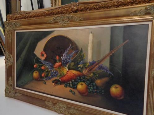 *Zéér grote mooie gesigneerde schilderij met prachtige kader, Antiek en Kunst, Kunst | Schilderijen | Klassiek, Ophalen
